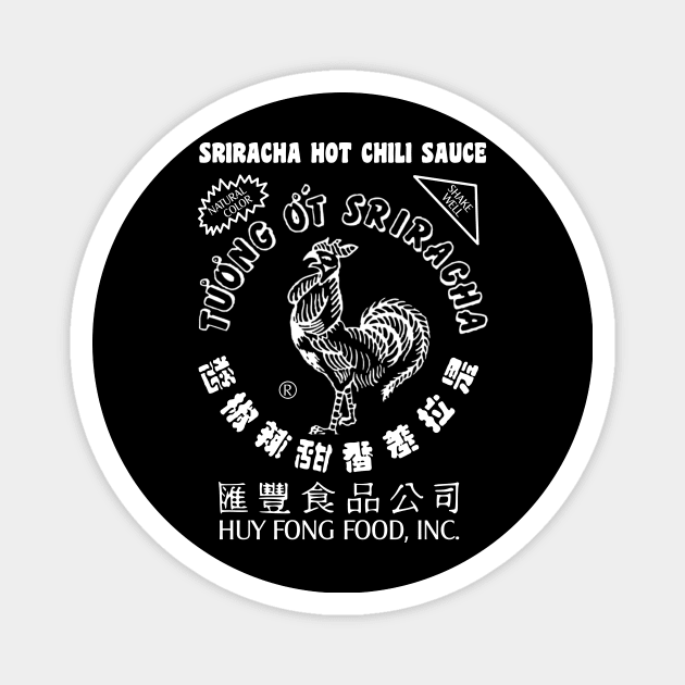 Sriracha Hot Chili Sauce Magnet by zellaarts